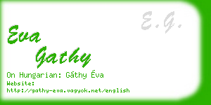 eva gathy business card